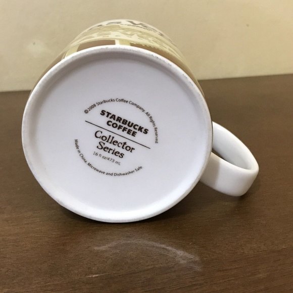 2008 Starbucks Collectors Series Las Vegas 16 oz Brown Ceramic Mug - Picture 7 of 7